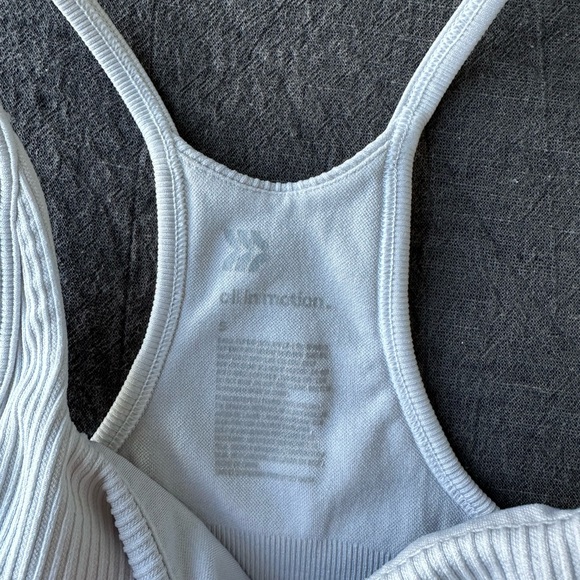 All In Motion White Ribbed Bra - Picture 3 of 4